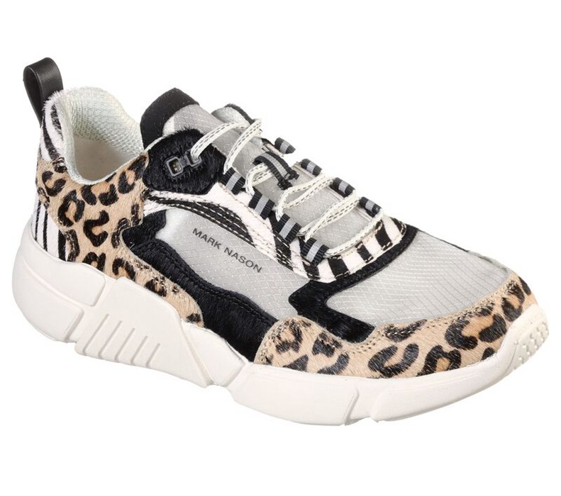 Skechers Block - West - Womens Sneakers Grey/Black/Leopard [AU-TE3523]